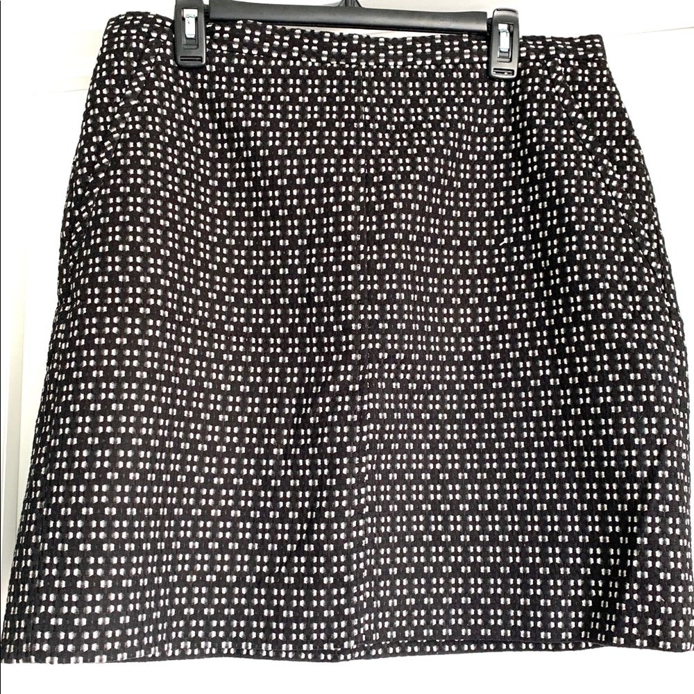 Anne Klein Black & White Short Mini Pencil Skirt Size 14